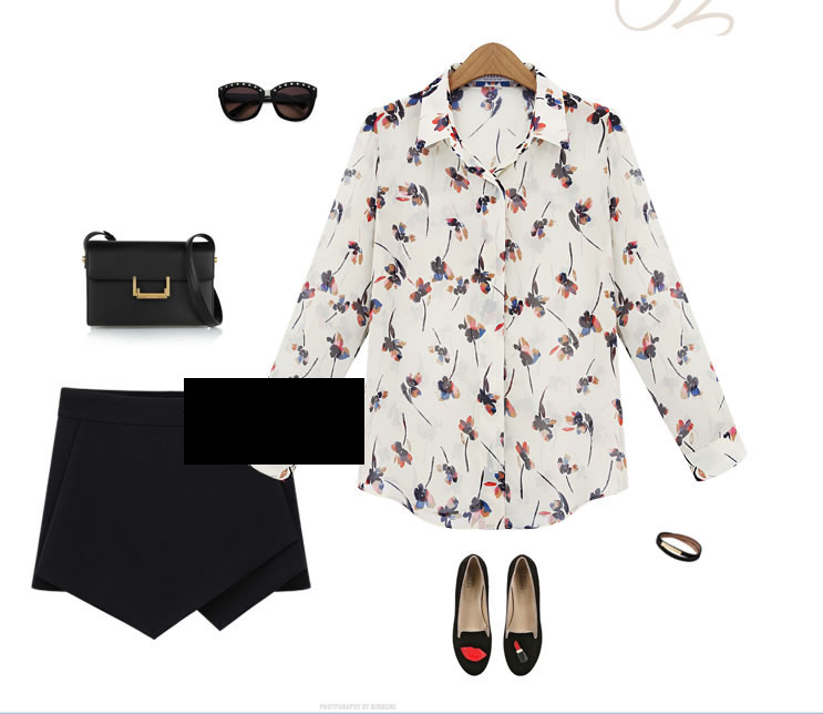 WT6073 Europe Chiffon Top Almond